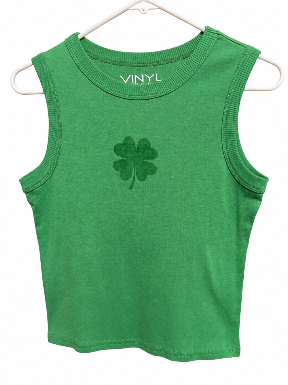 Y2K Green Clover Tank Top